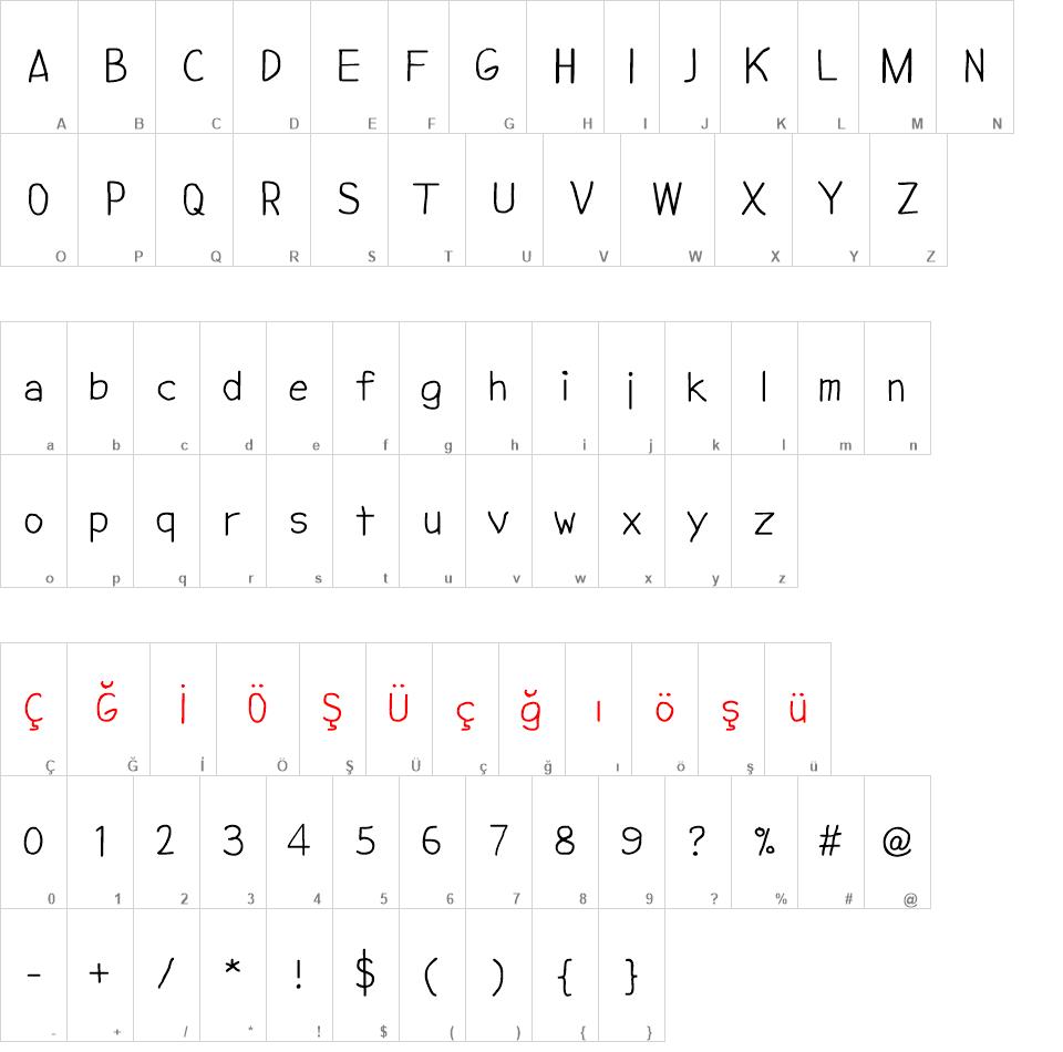NipCen's Print Unicode font